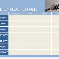 Fantastic Weekly Meal Planner Template Excel Perfect Ideas Plano Plan