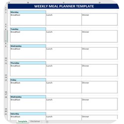 Magnificent Printable Weekly Menu Planner Templates At Template