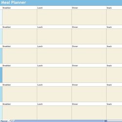 Exceptional Weekly Meal Planner Template Menu Planning Plan Excel Spreadsheet Printable Monthly Food Diet