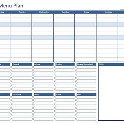 Outstanding Free Excel Weekly Menu Plan Template Planner Meal Planning Templates Grocery Spreadsheet List