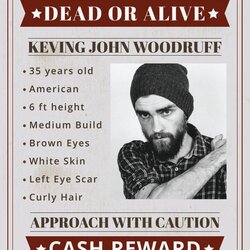 Superb Western Wanted Poster Templates Free Printable Sample Example Template Posters Format Editable