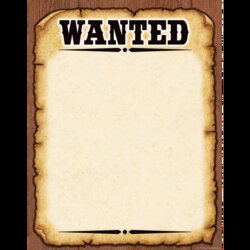 Wanted Poster Templates Excel Formats Western Template Word Printable Blank Sign Border Clip Borders