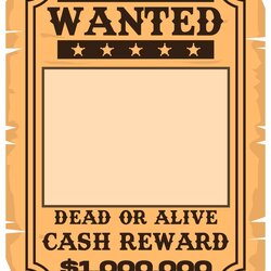 Eminent Wanted Poster Template Vintage Old West
