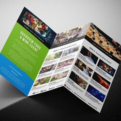 Preeminent Free Fold Brochure Template Word Event Inside