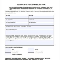 The Highest Standard Certificate Of Insurance Template Templates Example