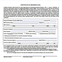 Supreme Certificate Of Insurance Template Download Free Documents In Printable Templates Sample