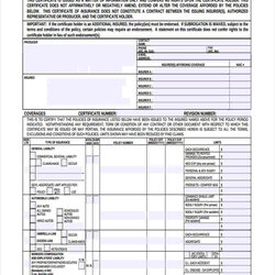 Free Liability Insurance Forms In Ms Word Certificate Form