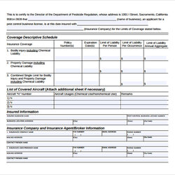 Free Certificate Of Insurance Templates In Ms Word Template Sample