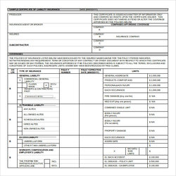 Superior Free Certificate Of Insurance Templates In Ms Word Template Sample Liability Life Professional