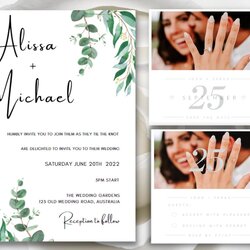 Sterling Wedding Invitation Template Set