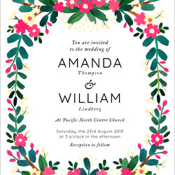 Printable Wedding Card Template Invitation