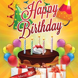 Tremendous Birthday Party Flyer Templates Free Of Bash Template By Happy Celebration Post Myths Common