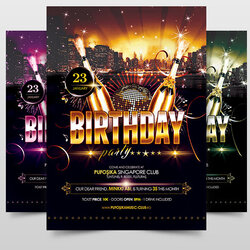 Sterling Free Birthday Flyer Templates In Ms Word Template Party Form Unique Realistic Sample Design Of