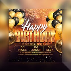 Matchless Premium Happy Birthday Party Flyer Template