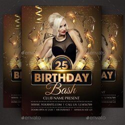 Great Birthday Flyer Templates Free Card Template Bash