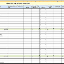 Cool Home Remodeling Cost Estimate Template Remodel Spreadsheet Beautiful Task Estimation For Renovation