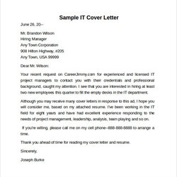 Download Cover Letter Templates Sample It Template