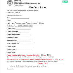 Fax Cover Sheet Template Free Word Documents Download Letter Templates Corporations Utah Gov