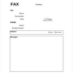 Sterling Free Sample Fax Cover Letter Templates In Ms Word Blank