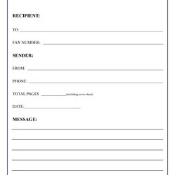 Eminent Sample Fax Cover Sheet Template With Examples