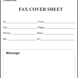Perfect Blank Printable Fax Cover Letter Resume Faxing