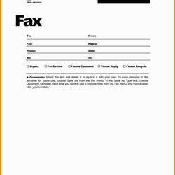 Out Of This World Fax Cover Letter Sheet Template