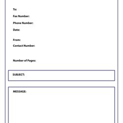 Magnificent Free Basic Fax Cover Sheet Template Word Faxing Sender
