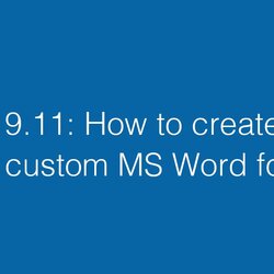 Superior How To Create Custom Ms Word Forms