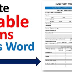 Capital How To Create Form In Ms Word
