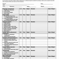 Sterling Free Truck Inspection Checklist Template Doc Sample Lorry