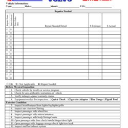 Marvelous Used Truck Inspection Form Template Wheeling Center Inc Fill Printable Big