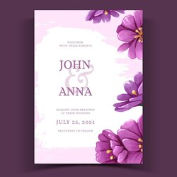 Fine Free Vector Wedding Invitation Template