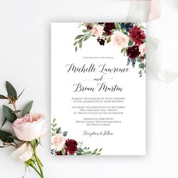 Fantastic Wedding Invitation Template Free Download Marriage Top Templates Picture