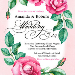 Eminent Free Wedding Invitation Template Cards Printable And Editable Jukebox