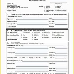 Sublime Hr Documents Templates Free Of Plaint Forms Sample Example Format Form Printable Complaint Human