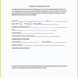 Hr Documents Templates Free Of Employee Write Up Form Download Plaint Forms Sample Example Format