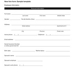 Examples Of Hr Forms Format Sample Form Hire Template Word Example New