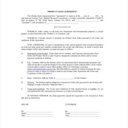 High Quality Free Sales Contract Templates Professional Formats In Word Agreement Buyer