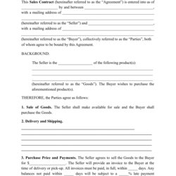 Very Good Sales Contract Template Fill Out Sign Online And Download Print Big