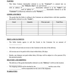 Superior Sales Contract Template Free Download Contracts Doc