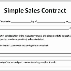 Smashing Sales Contract Template Word Elegant Simple Of