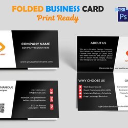 Superlative Business Card Template Folded Free For Fold Over Folding