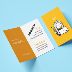 Matchless Folded Business Card For Graphic Designer By Hannah Bryce On Illustration