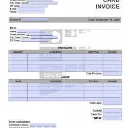 Preeminent Credit Card Receipt Template Invoice Appealing Unusual Simple Picture