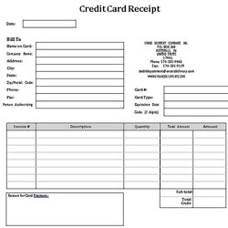 Fantastic Credit Card Receipts Sample Receipt