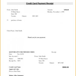 The Highest Quality Credit Card Receipt Template Sample Ideas Invoice With Payment Within