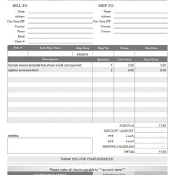 Credit Card Receipt Template Invoice Intended Wonderful Image