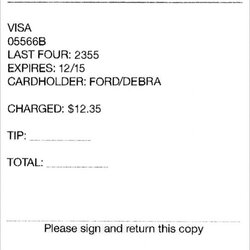 Cool Credit Card Receipt Template