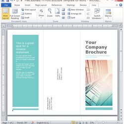 Legit Free Brochure Templates For Microsoft Word Fold Booklet Prospectus Re Seminar Beautifully Designed
