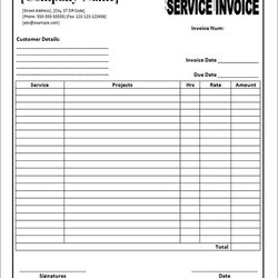 Swell Free Invoice Template Word Printable Service